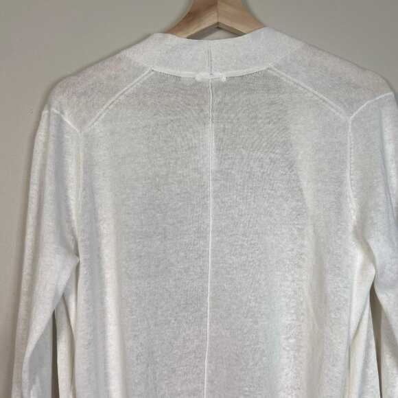 Gap Belted Open Cardigan Sweater Womens Size S White Lightweight Linen Blend NWT - Picture 8 of 10